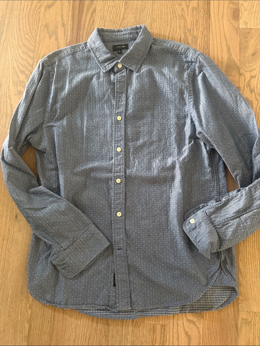 Joe’s Men's Blue Button-Down long sleeve blue white Shirt M